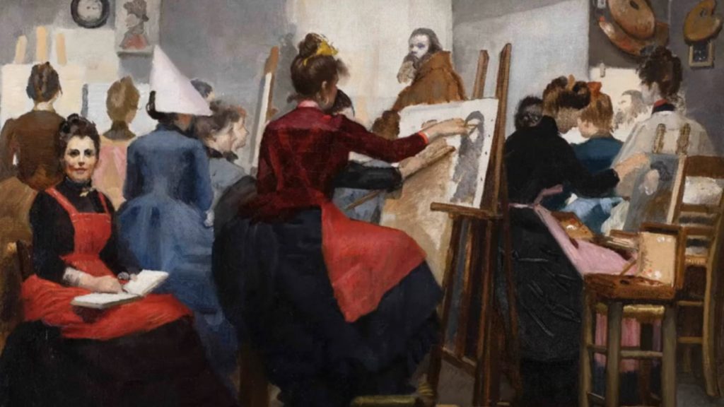 Lucie Attinger, Mon Atelier. Obraz z 1889 roku w zbiorach North Carolina Museum of Art.
