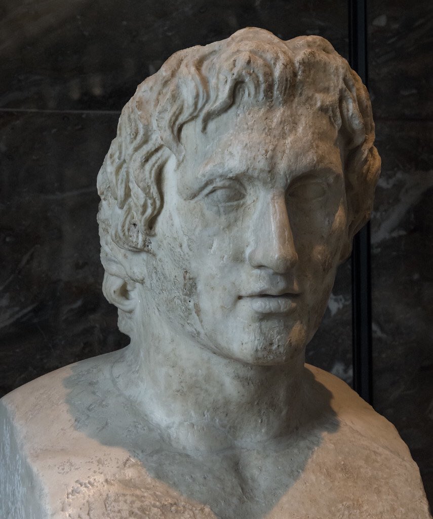 Popiersie Aleksandra Wielkiego wykonane przez Lizypa (domena publiczna).