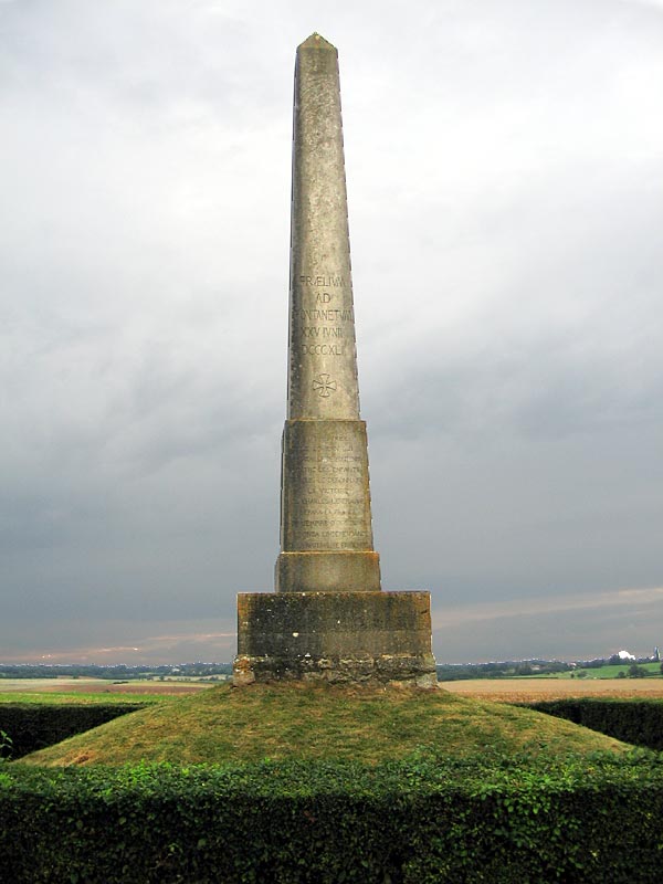 XIX-wieczny obelisk upamiętniający bitwę pod Fontenoy (fot. jnn95, lic. CC-BY-SA 3,0).
