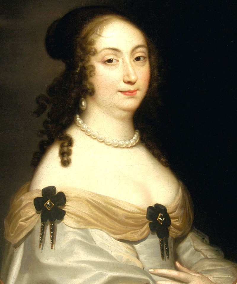 Ludwika Maria na jednej z kopii zaginionego portretu pędzla Justusa van Egmonta. 