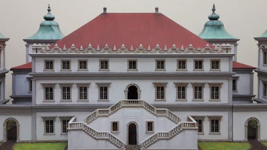 Makieta barokowej formy pałacu ogrodowego