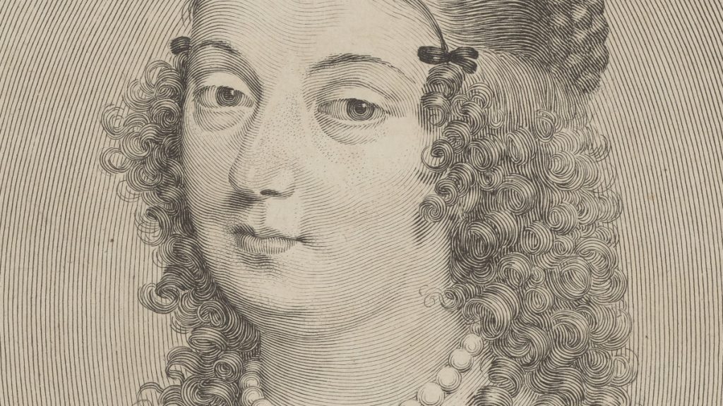 Maria Gonzaga na miedziorycie z 1645 roku. 