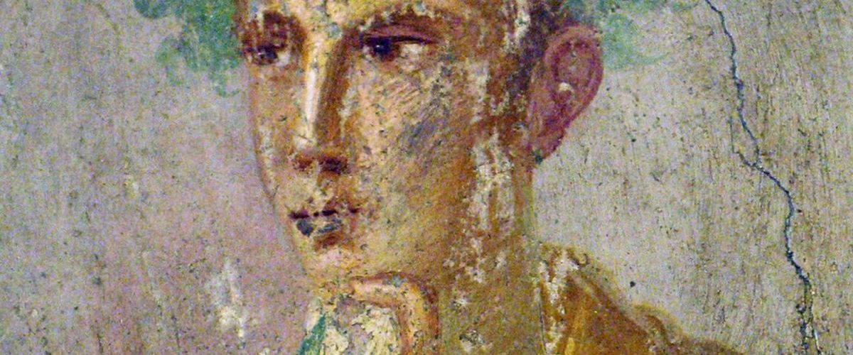 Młodzieniec na fresku z Pompejów