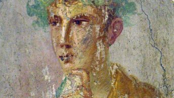 Młodzieniec na fresku z Pompejów