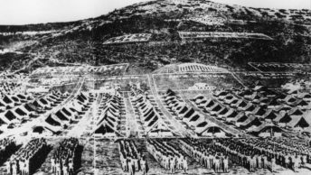 Obóz więzienny dla komunistów i sympatyków lewicy w Makronisos