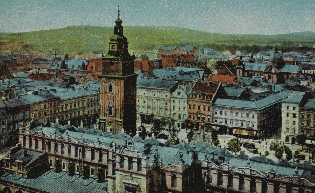 Od lat 70. XIX wieku aż do wybuchu I wojny światowej Kraków przeżywał prawdziwy boom budowlany (domena publiczna).