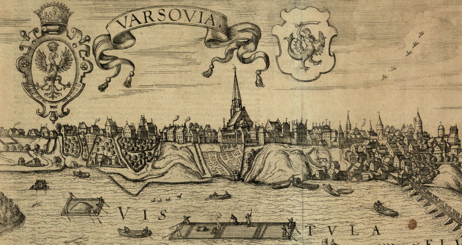 Panorama Warszawy z 1618 roku.