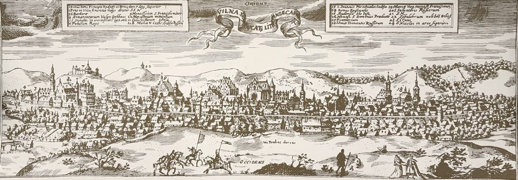 Panorama Wilna z początku XVII wieku. (Tomasz Makowski/domena publiczna.)
