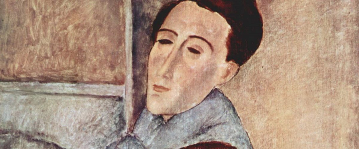 Amadeo Modigliani. Fragment autoportretu z 1919 roku.