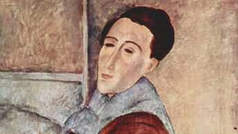 Amadeo Modigliani. Fragment autoportretu z 1919 roku.