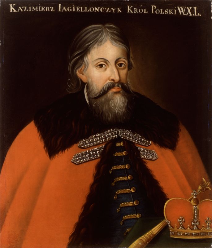 Król Kazimierz Jagiellończyk najwidoczniej nie dopatrzył się niczego złego w działaniach Czartoryskiego (domena publiczna).