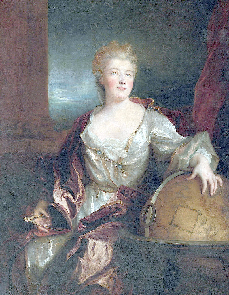 Markiza du Châtelet na portrecie pędzla Nicolasa de Largillière’a (domena publiczna).