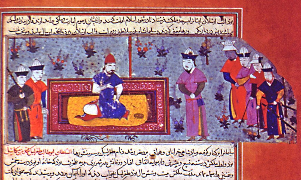Miniatura przedstawiająca Sułtana Alp Arslana (domena publiczna).