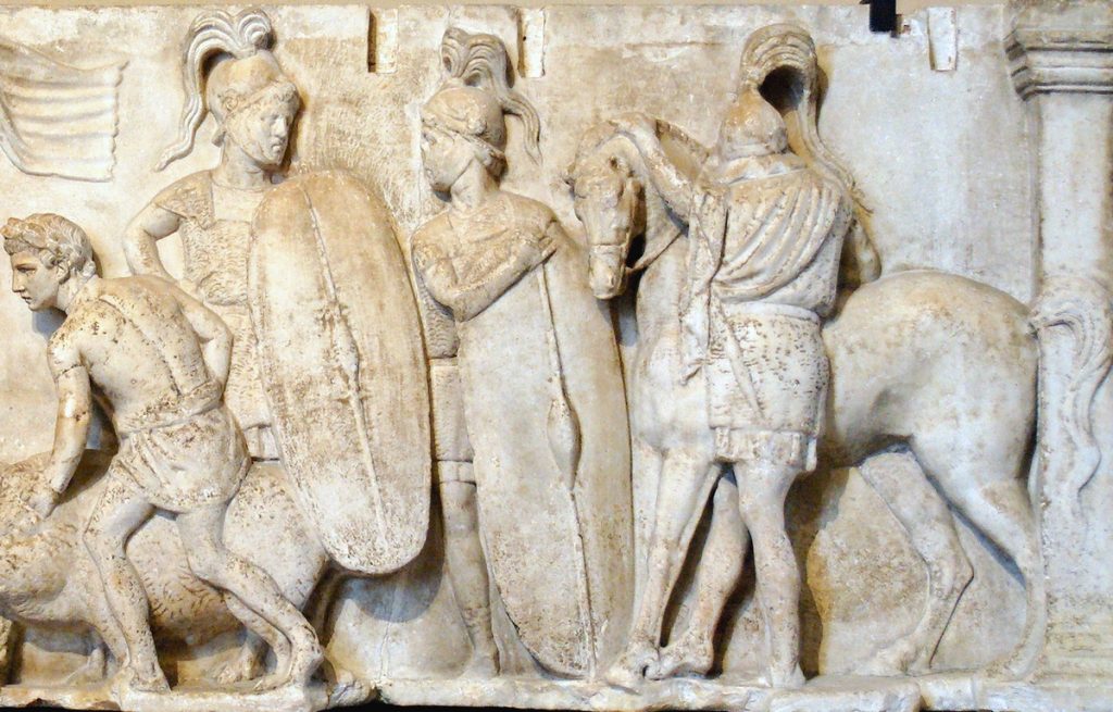 Przedstawienie rzymskich żołnierzy z końca II wieku p.n.e. (Jastrow/domena publiczna).