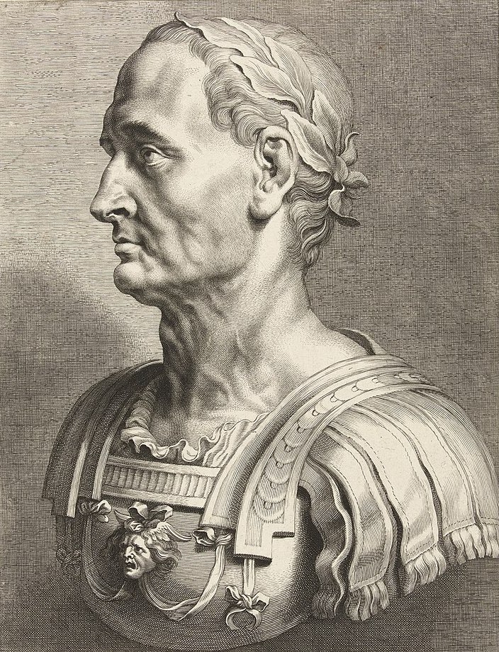 Po zajęciu Rzymu w ręce Cezara wpadły olbrzymie ilości srebra i złota, które pozwoliły mu kontynuować wojnę (domena publiczna).