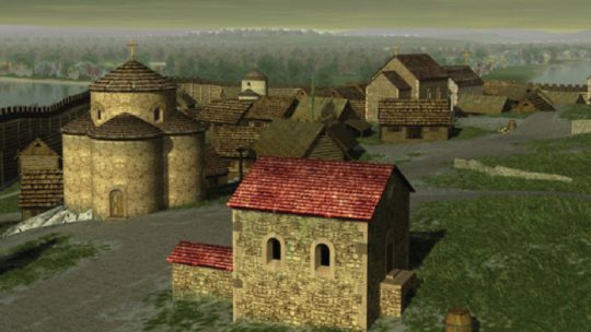 Fragment wizualizacji najstarszego Wawelu wykonanej przez studio MM Interactive