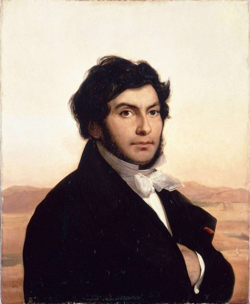Jean-François Champollion na portrecie pędzla Leona Cognieta (domena publiczna).