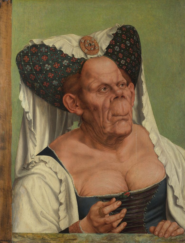 Obraz Quentina Matsysa znany jako Szpetna księżna lub Stara kobieta z około 1513 roku (domena publiczna).