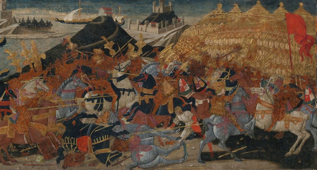 XV-wieczne wyobrażenie bitwy pod Farsalos (domena publiczna).