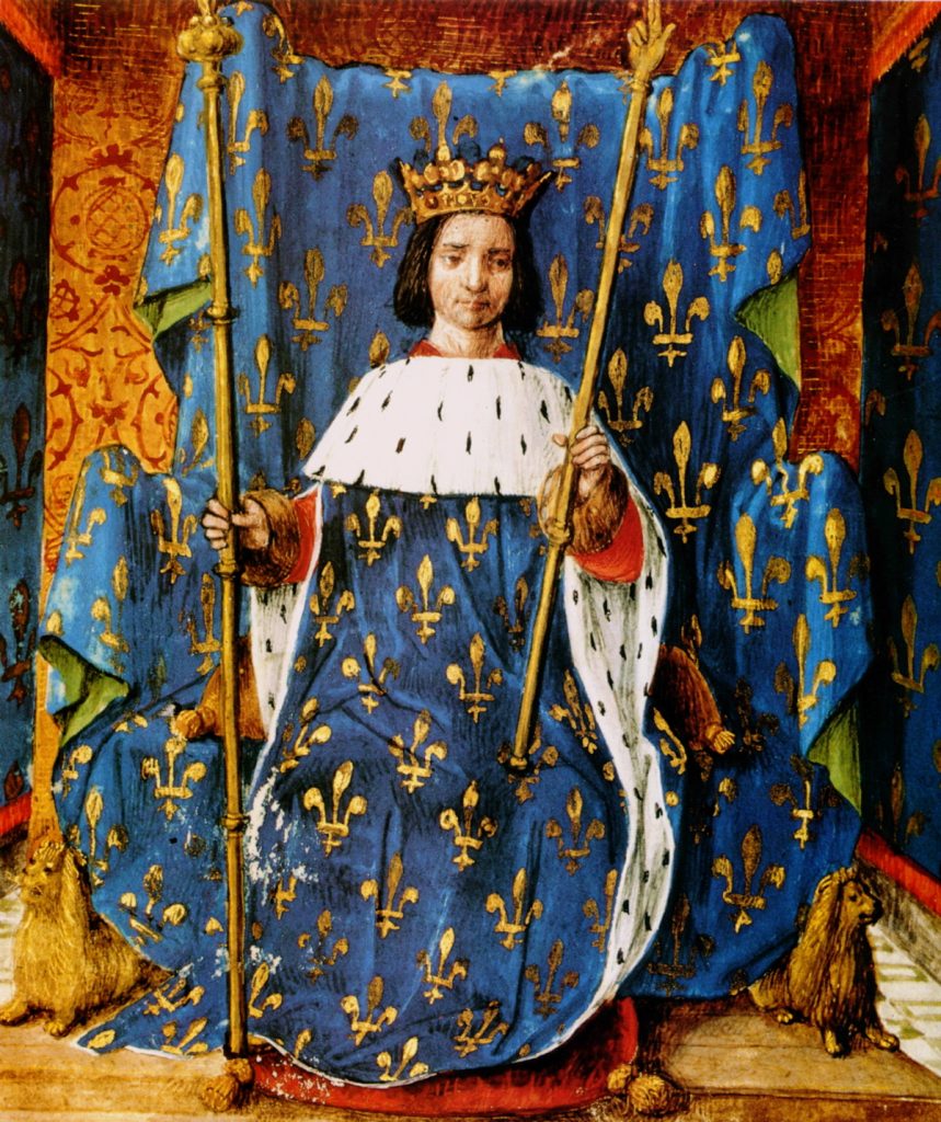 XV-wieczne wyobrażenie króla Karola VI (domena publiczna).