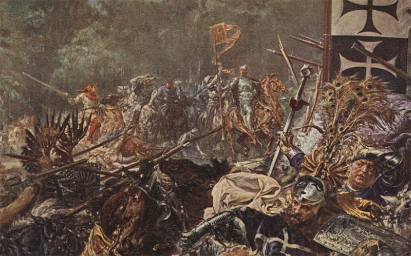 Bitwa pod Grunwaldem. Fragment obrazu Jana Matejki