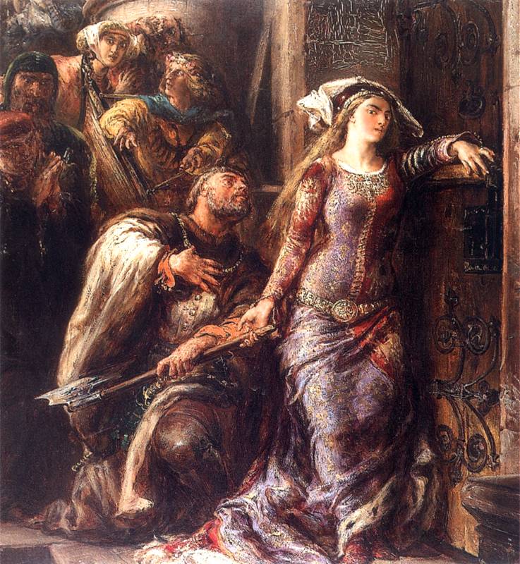 Dymitr z Goraja i młodziutka królowa Jadwiga w wyobrażeniu Jana Matejki (domena publiczna).
