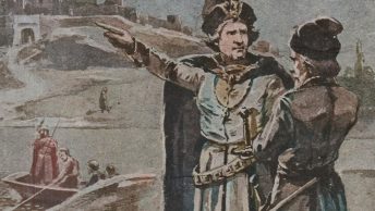 Miecław. XIX-wieczny rysunek na okładce powieści Józefa I. Kraszewskiego