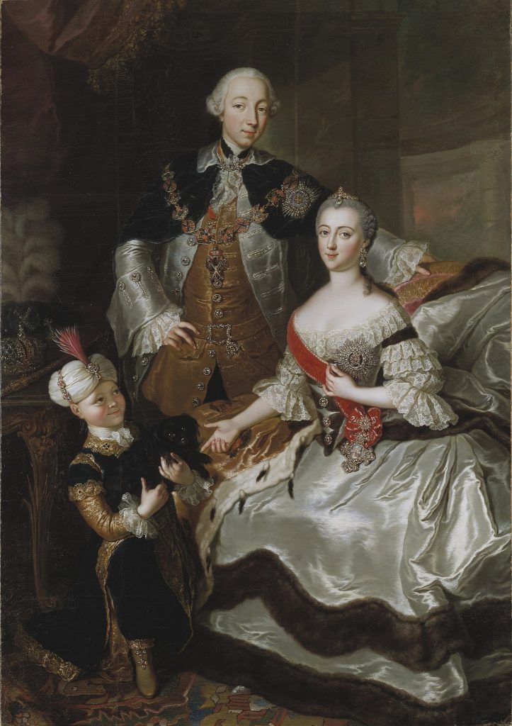 Piotr i Katarzyna na portrecie z 1756 roku (Anna Rosina Lisiewsk/domena publiczna).