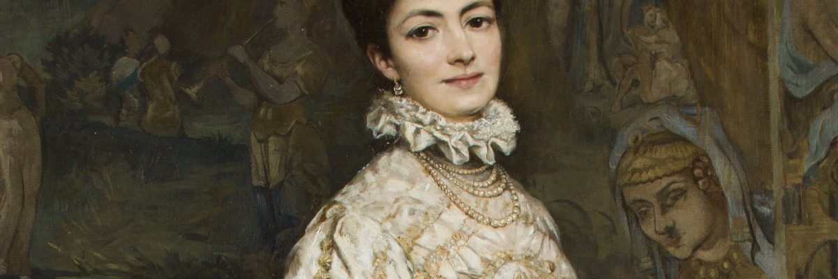 Portret Heleny Modrzejewskiej. Fragment obrazu Tadeusza Ajdukiewicza z ok. 1880 roku.