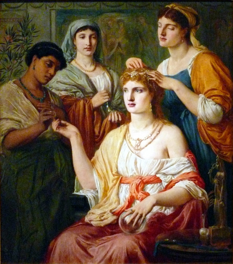 Bogata Rzymianka w wyobrażeniu XIX-wiecznego malarza Simeona Solomona (domena publiczna). 
