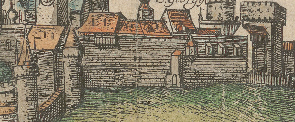 Wawel od strony miasta na grafice z 1618 roku