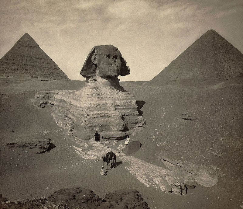 Wielki Sfinks około 1898 roku.