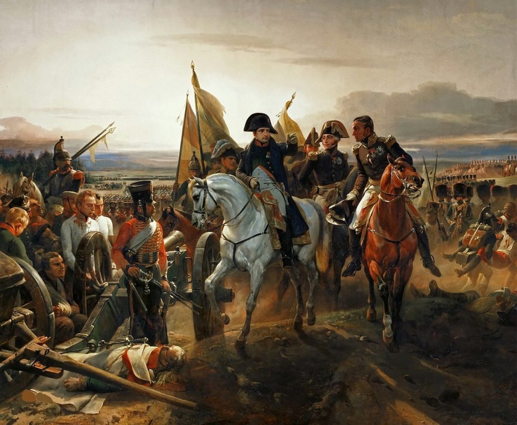 Napoleon pod Frydlandem na obrazie Horacego Verneta (domena publiczna)