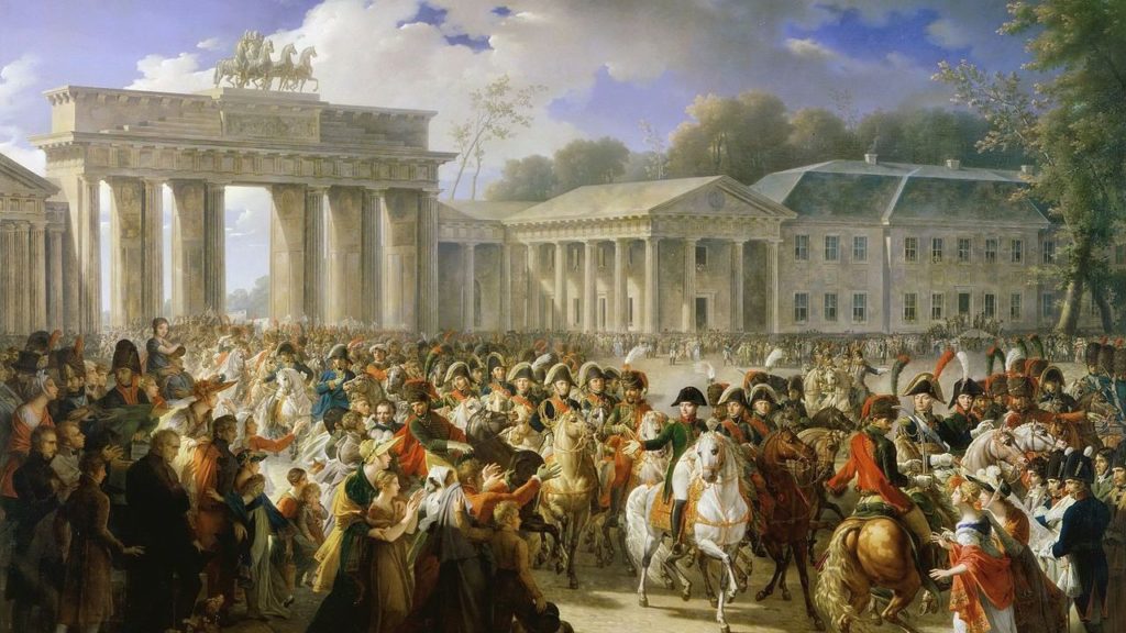 Napoleon wkraczający do Berlina (Charles Meynier/domena publiczna).