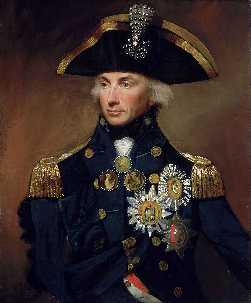 Portret admirała Horatio Nelsona pędzla L.F. Abbota (domena publiczna).