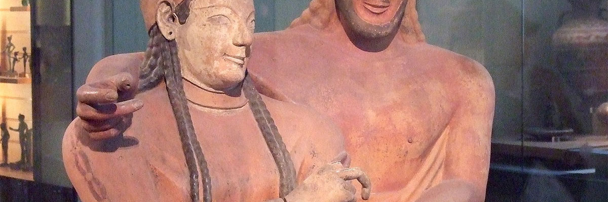 Etruska rzeźba nagrobna przedstawiająca małżonków