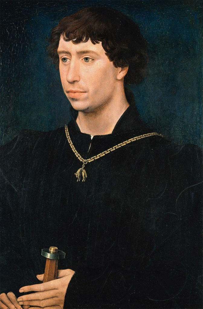 Ksiażę Burgundii Karol Zuchwały. Portret pędzla Rogiera van der Weydena