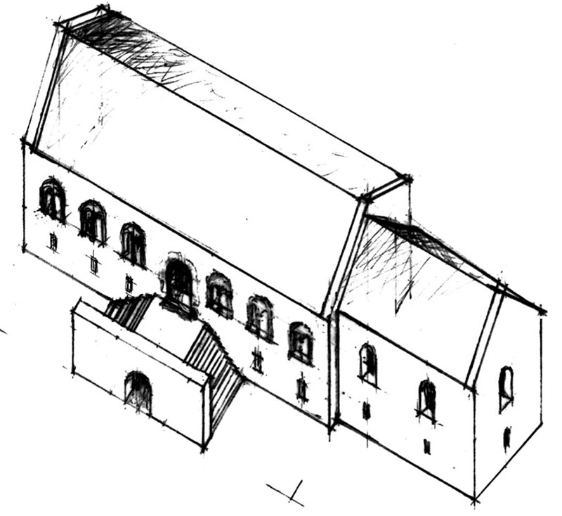Rekonstrukcja wyglądu pałacu Kazimierza Odnowiciela na Wawelu według Klaudii Stali