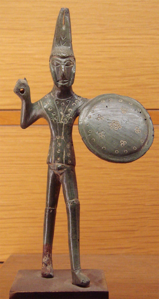 Wojownik etruski. Figurka z około 500 roku p.n.e.