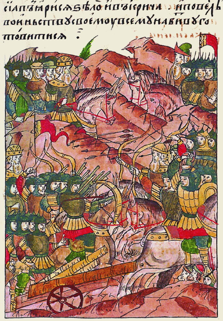 Bitwa pod Worsklą na ilustracjij z XVI-wiecznej kroniki