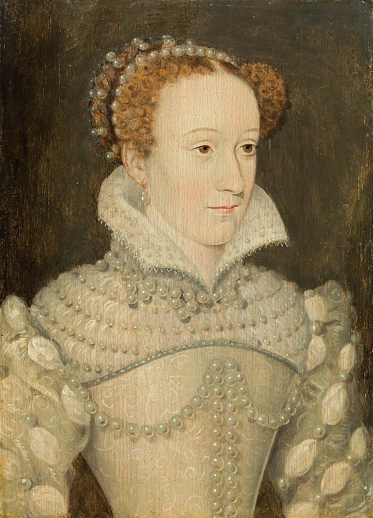 Maria królowa Szkotów na portrecie z przełomu lat 50. i 60. XVI wieku (domena publiczna).