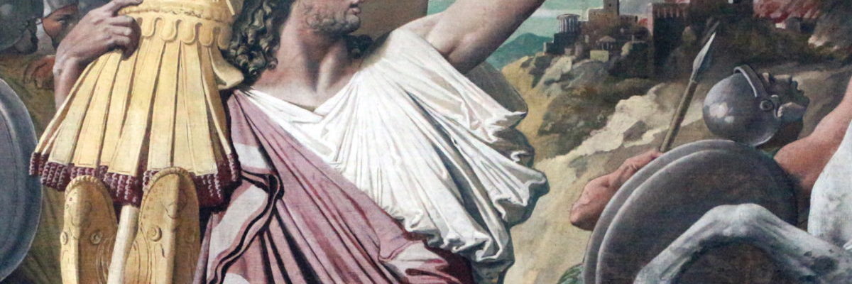 Pierwszy król Rzymu Romulus w wyobrażeniu XIX-wiecznego malarza.
