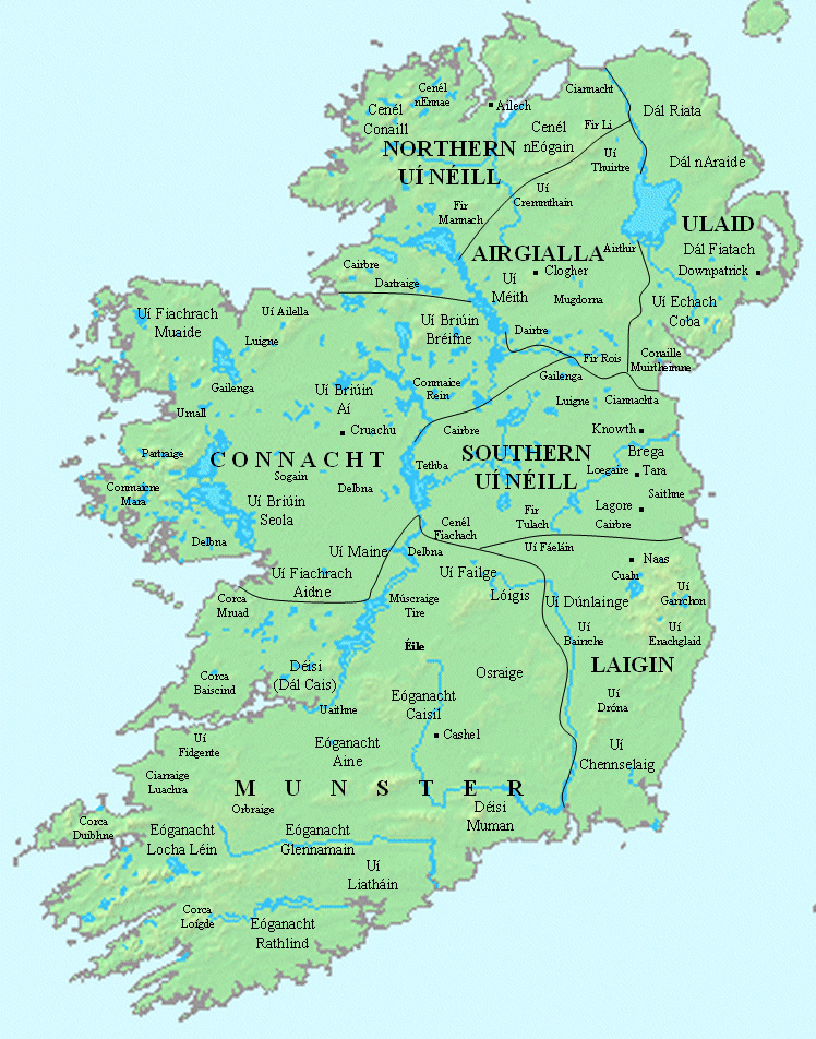 Podziały Irlandii w VIII-IX wieku