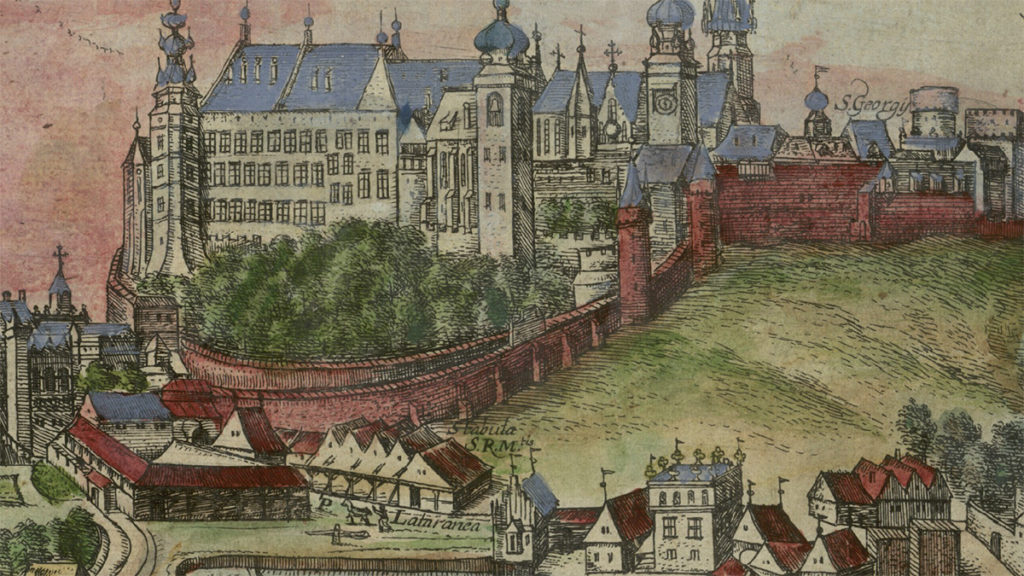 Zamek królewski na Wawelu po przebudowie barokowej.
