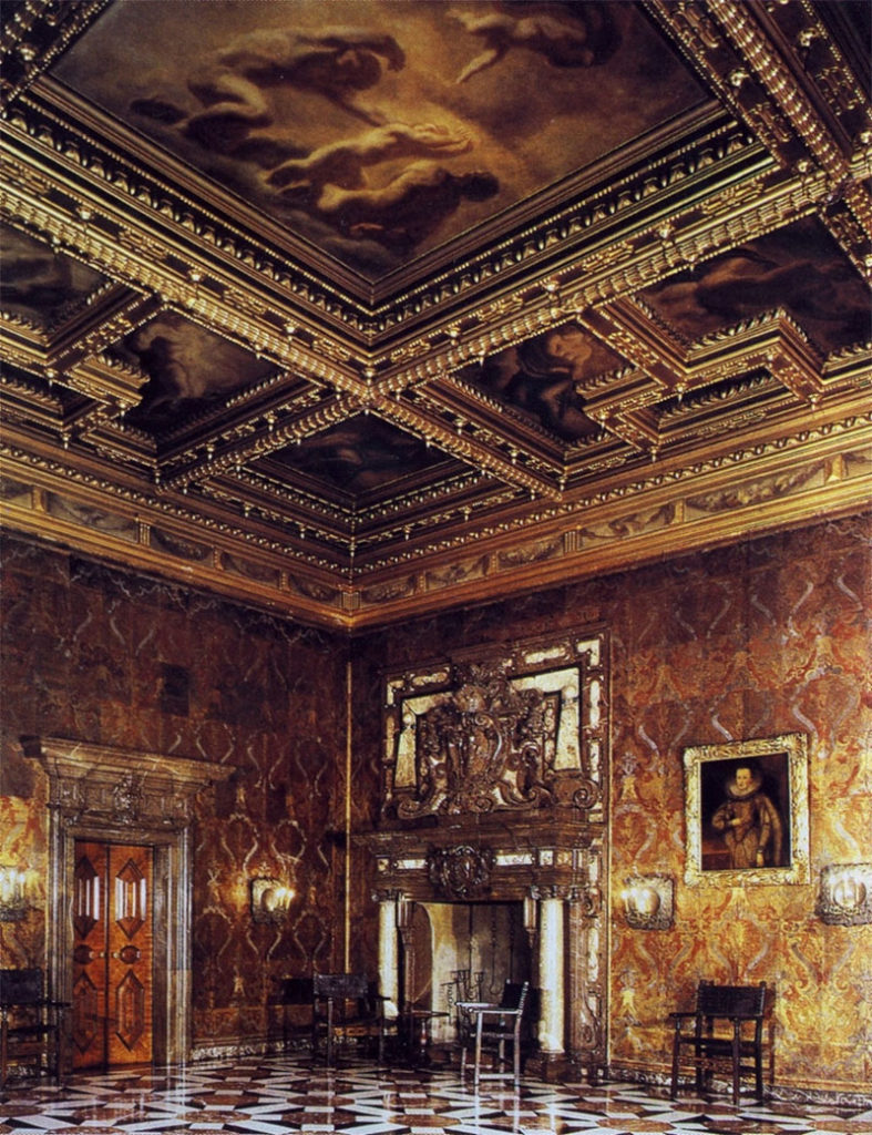 Zrekonstruowany barokowy wystrój Sali pod Ptakami.
