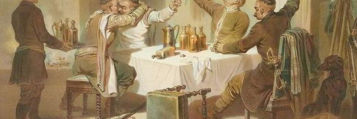 Biesiada szlachecka. XIX-wieczna ilustracja do Pamiętników Jana Chryzostoma Paska