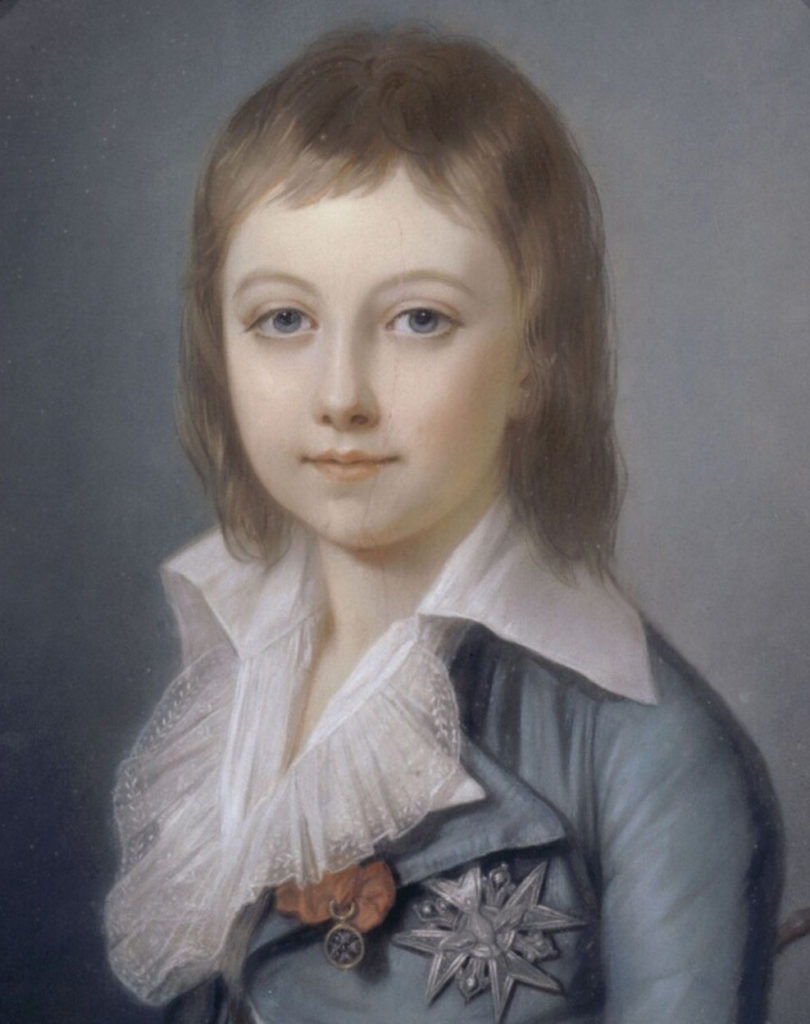  Louis-Charles, przyszły Ludwik XVII, na obrazie z 1792 roku.