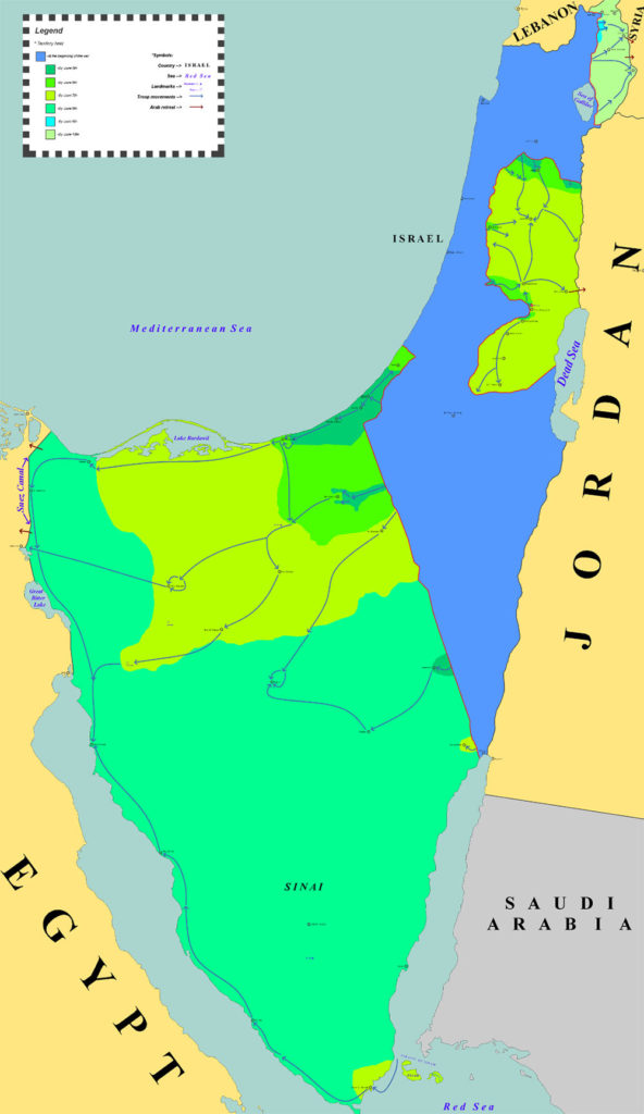 Obszary zajęte przez Izrael w toku wojny sześciodniowej