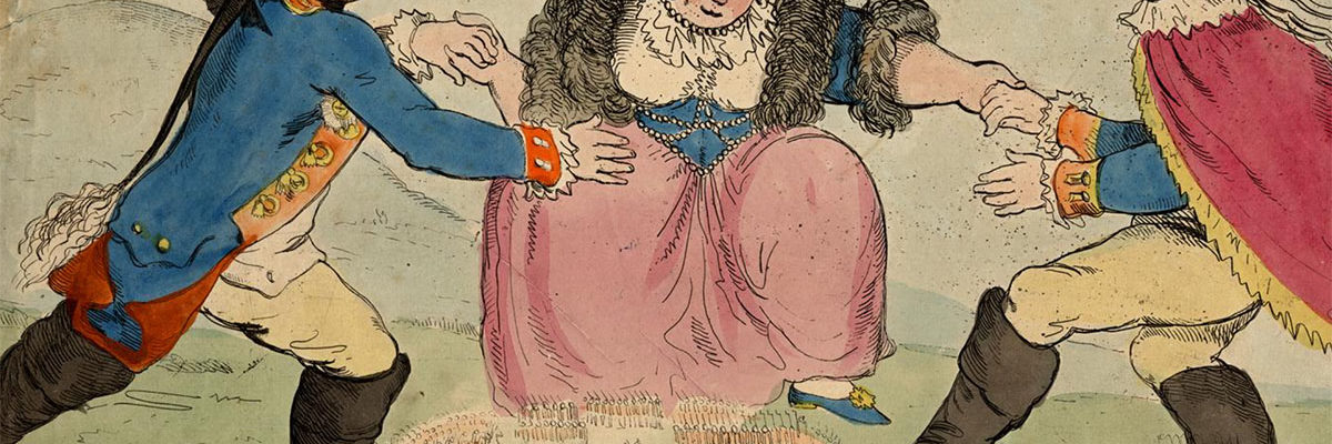 Władcy mocarstw rozbiorowych tańczą nad Polską.