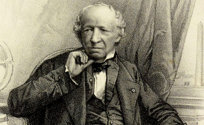 Edmé Francois Jomard. Portret z późniejszych lat.